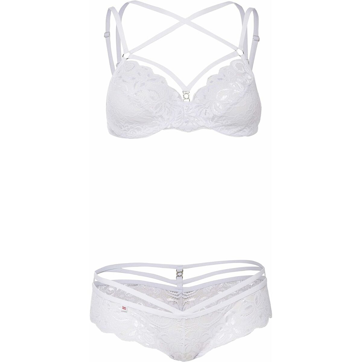 Set di Lingerie Obsessive 860 Bianco S/M